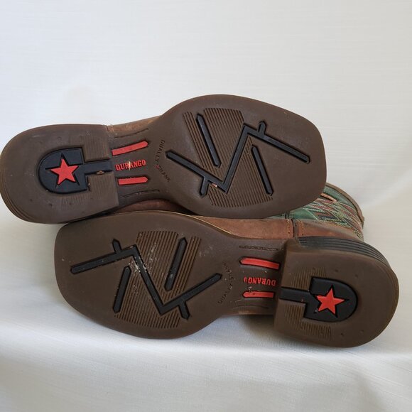 Durango® Lil Rebel Pro™ Youth Teal Western Boot Size 1 - Picture 2 of 14